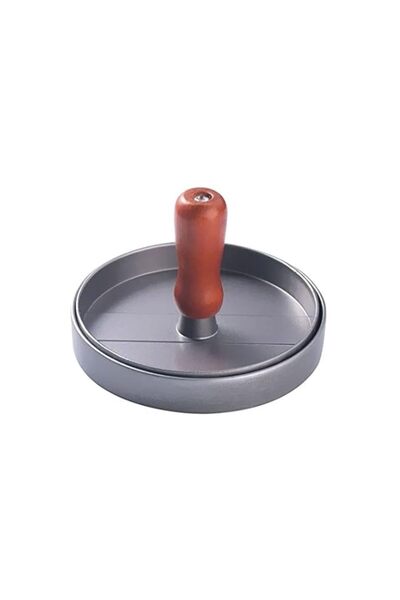 Generic Metal Burger Press Silver/Brown