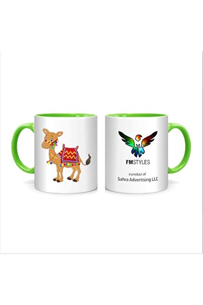 Generic FMstyles Arabic Camel Cartoon Mug, Green, FMS440