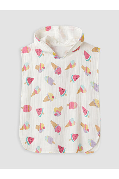 LC Waikiki Nevavm Hooded Girl's Poncho Towel with a Difference