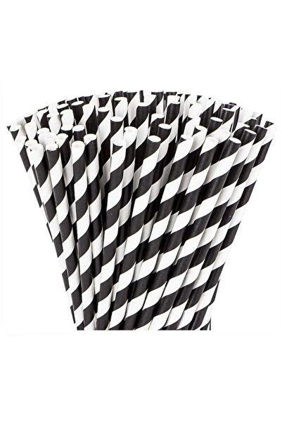 Generic vsell24 100pcs Black Paper Straws – Biodegradable, Eco-Friendly Drink...