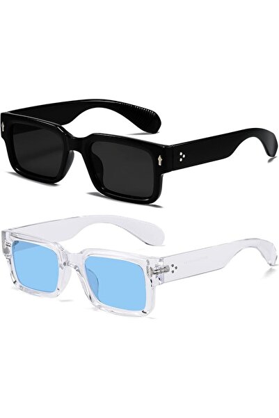 GENERAL Ailrem Square Frame Sunglasses for Women Men Trendy Chunky Rectangle ...