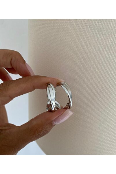 Bade Jewelry FD Vip Silver 3lü İçiçe Sarmal Tasarım Basic Kararmaz Çelik Şık ...