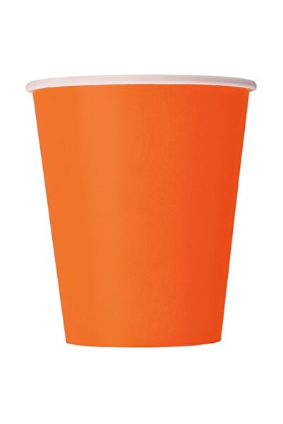 Generic Unique Pumpkin Orange Cups 9oz – Pack of 14. Bright orange paper cups...