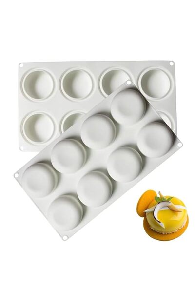 Generic MUNIU 3D Stone Round Silicone Baking Mold for Mousse Cake, Silicone M...