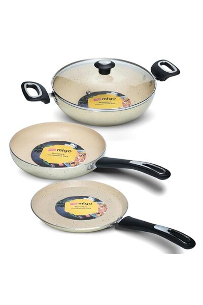 Generic Impex Migo Non stick Cookware Set | 4 Pcs Induction bottom Cookware s...
