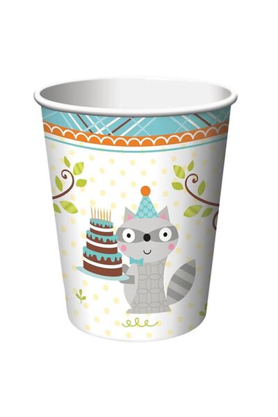 Generic Creative Converting Happi Woodland Boy Hot/Cold Cup 8 Pieces, 9 Oz Ca...