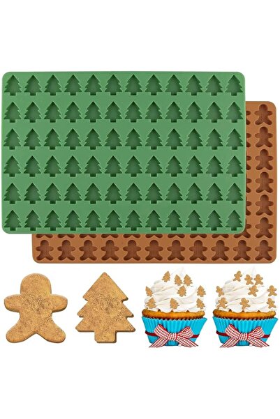 Generic AnyDesign Yecna Christmas Silicone Molds Mini Xmas Tree & Gingerbread...