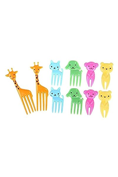 Generic Cartoon Food Fruits Picks Mini Dessert Forks Resin Toothpick Cutlery ...