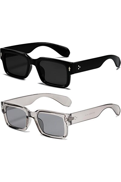 GENERAL Ailrem Square Frame Sunglasses for Women Men Trendy Chunky Rectangle ...
