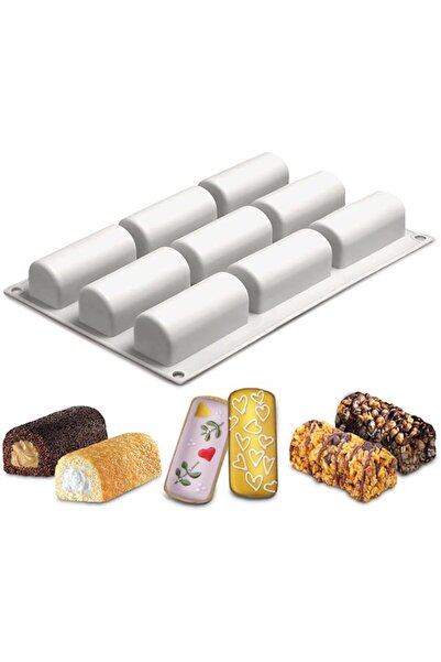 Generic 9-Cavity Silicone Roll Mold – Reusable Nonstick Baking Tray for Mini ...