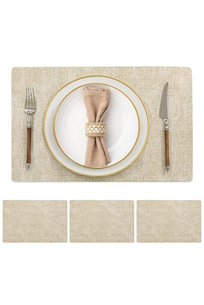 Generic HOOTO Vinyl Placemats Set of 4, Faux Leather Waterproof Oilproof and ...
