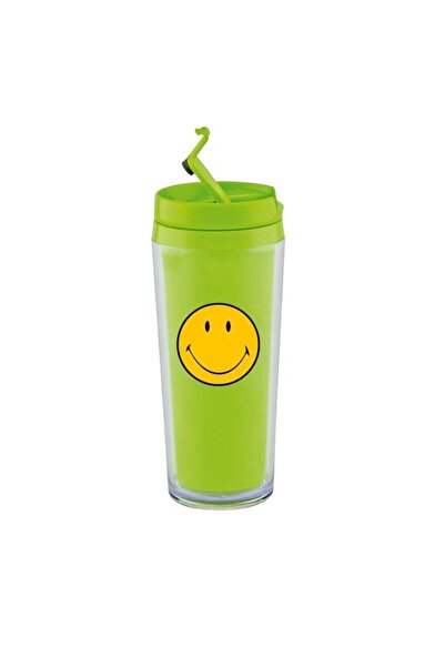 Generic Zak Designs Mini Hot Beverage Tumbler - Smiley, Green, 6187/4430