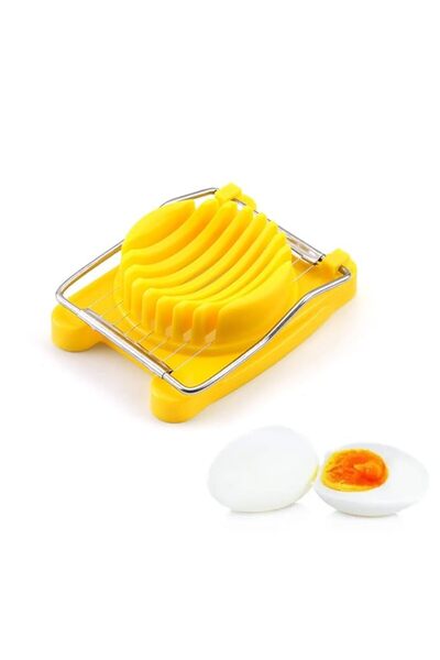 Generic Egg Slicer,Egg Slicer for Hard Boiled Eggs,Egg Cutter (Portable, Yellow)