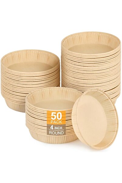 Generic 50 Pcs 4 Inch Mini Tart Pans for Baking, Paper Pie Pans for Individua...