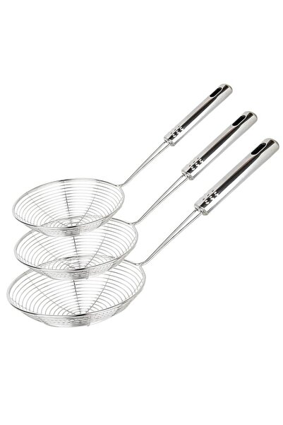Generic Swify Set of 3 Asian Strainer Ladle Stainless Steel Wire Skimmer Spoo...