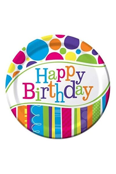 Generic Creative Converting 8 Count Bright and Bold Happy Birthday Dinner Plates