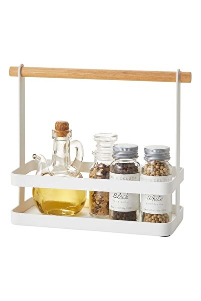 Generic Yamazaki Home Tabletop Storage Caddy Steel + Wood | Spice Rack, One S...