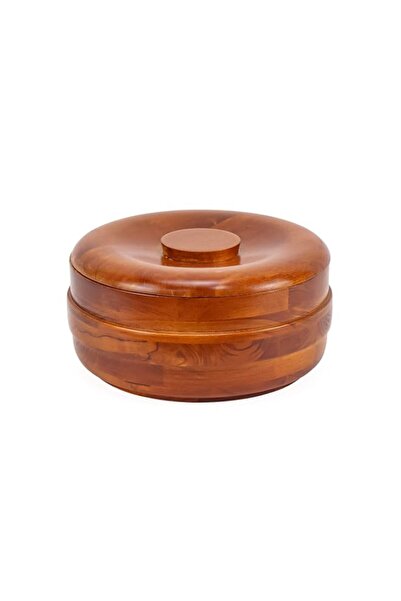 Generic Winds Trading Rustic Wooden Bowl with Lid, S - 18 cm, Food Storage Co...