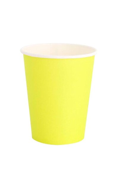 Generic 8 Pcs Yellow Paper Cups 5.5 Inch – Disposable Solid Color Party Cups ...
