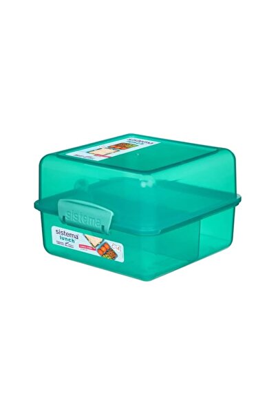 Generic Sistema 1.4L Cube Colored Lunch Box Green, Blue, 31735