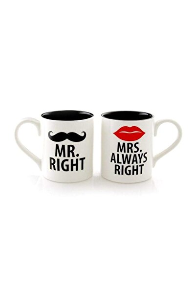 Generic Mr Right & Mrs Always RightTwo-tone Couple Mug
