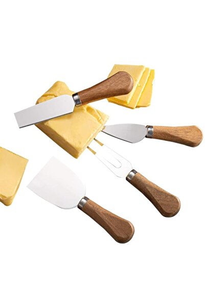 Generic Cheese Knives with Bamboo Wood Handle, Stainless Steel Cheese Knife, ...