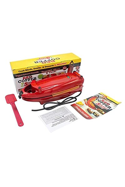 Generic Red Copper 5 Minute Chef Double-Sided Copper-Infused Grill Pan for Co...