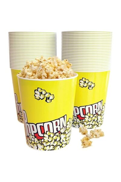 Generic Pack of 50 – 50 Pcs, 32 Oz Popcorn Cups, Disposable Leak-Free Stackab...