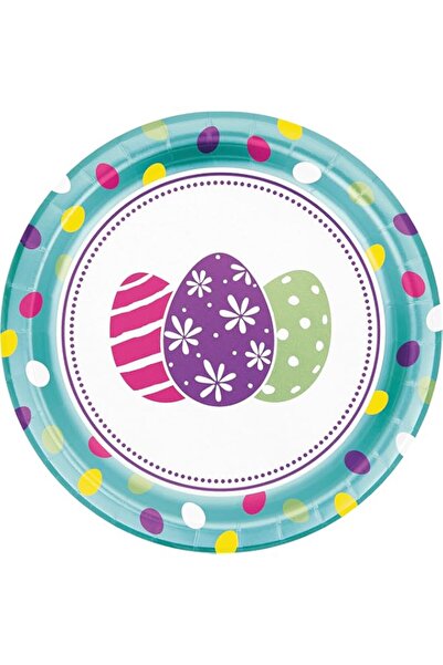 Generic Creative Converting Foil Stamp Easter Eggs Dinner Plate 8 Pieces, 8.7...