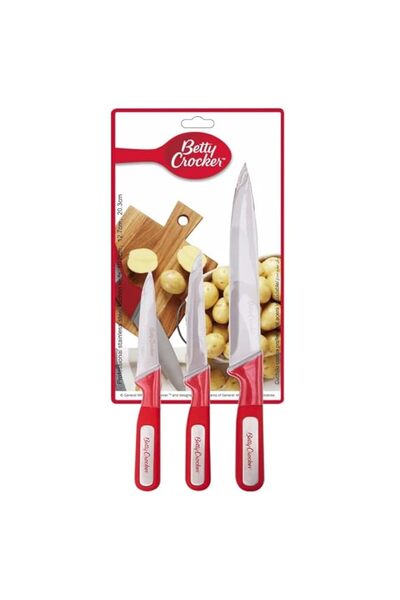 Generic Betty Crocker SS 3pcs Kitchen Knife Set (10.2/12.7/20.3cm