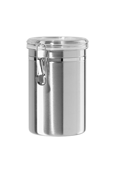 Generic Oggi Stainless Steel Clamp Canister with Clear Lid,Stainless Steel,62...