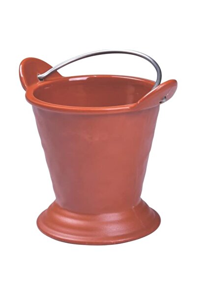 Generic Servewell Melamine Horeca Terracotta Bucket Bowl With Handle 11.4cm