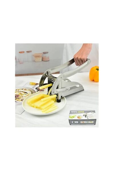 Generic Manual French Fries Cutter Stainless Steel Potato Chips Cutter Machin...