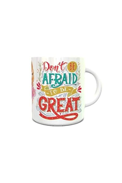 Generic Impress Ceramic Coffee Mug with Be Yourself Quote Design - White