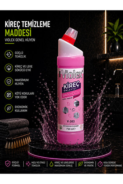 Kireç Önleyici Banyo Temizlik Maddesi 750 ml - Kireç ve Leke Sökücü