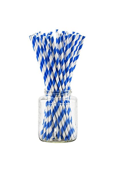 Generic AYF 100Pcs Paper Straws Disposable Biodegradable Drinking Striped Ppa...