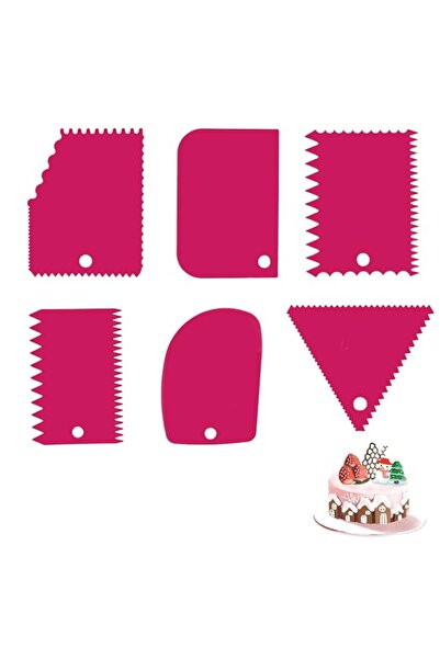 Generic NiCoLa 6PCS Cake Scraper, Cake Scraper Smoother Tool Set, Cake Smooth...