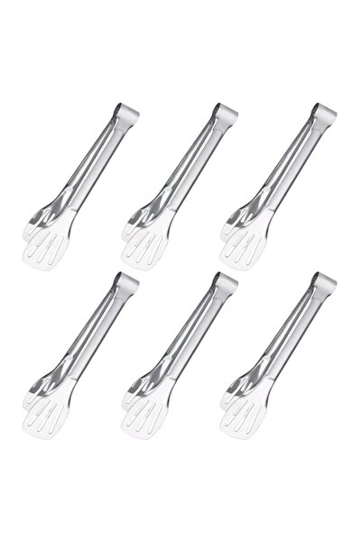 Generic Sunenlyst 6PCS Serving Tongs, 7Inch Buffet tongs, Stainless Steel Foo...