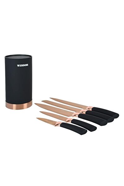 Generic Winsor Non Stick Knife Set, 6 Pieces, Black