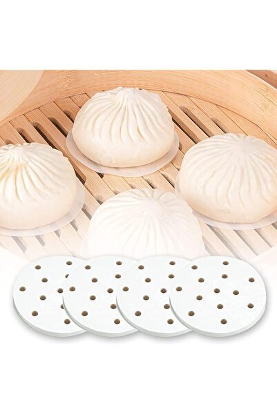 Generic Joyzzz Bamboo Steamer Liners, 500PCS 4-Inch Non-Stick Steamed Bun Pap...