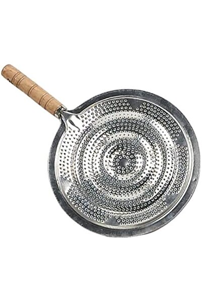 Generic AKDC Stainless Steel Splatter Guard with Wooden Handle, 15 cm Diameter