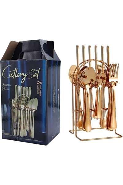 Generic Arabest Silverware Set 24 Piece Gold Silverware Flatware Cutlery Set ...