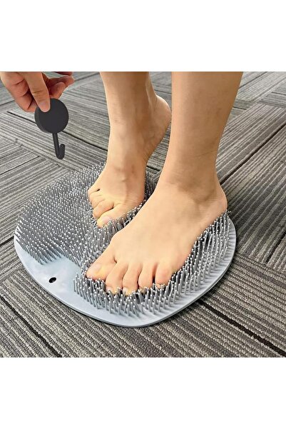 GENERAL Long-Handled Silicone Shower Brush, Double-Sided Shower Brush, No Pla...