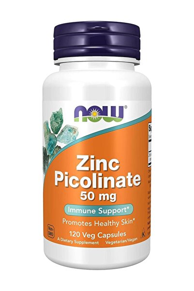 Now Foods Zinc Picolinate Dietary Supplement - 120 Veg Capsules 50 Mg