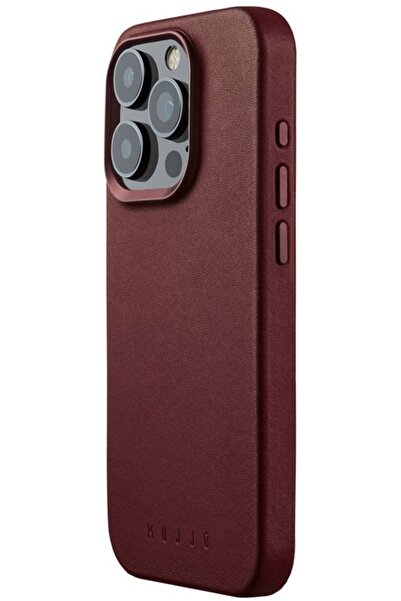 Mujjo Full Leather Case - Δερμάτινη Θήκη MagSafe - Apple iPhone 15 Pro - Burg...