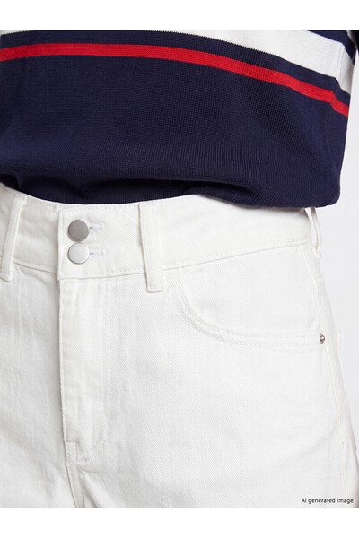 LC Waikiki Two Mt Shop Quality Lcw Jeans White Denim Straight Standard & Regu...