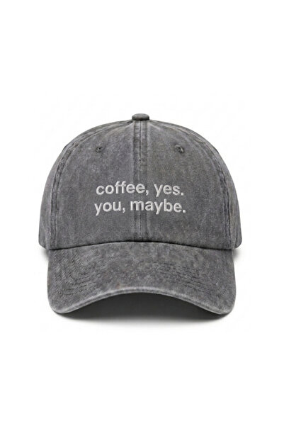 Tresore Coffee Yes, You Maybe Embroidered Cotton Fabric Washable Hat / Coffee...