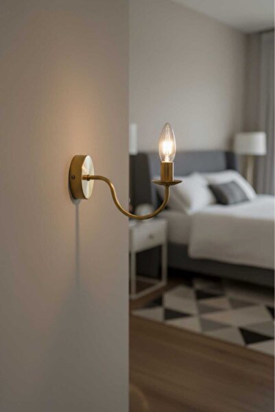 BSA LIGHTING VELA TEKLİ ESKİTME MODERN APLİK ( E14 DUYLU) KLASİK ŞIK APLİK