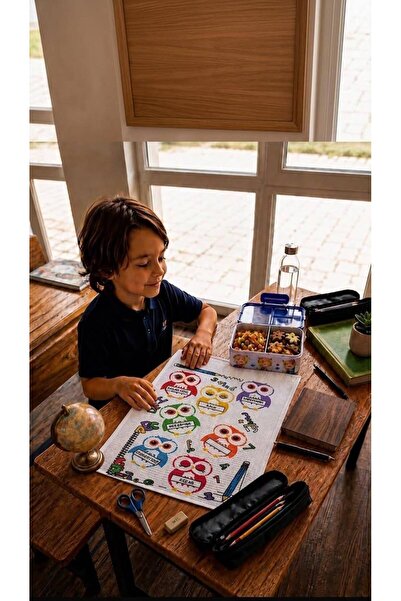 SUNDOKU HOME Yıkanabilir Baskılı Okul Peçetesi & Beslenme Örtüsü & Beslenme B...