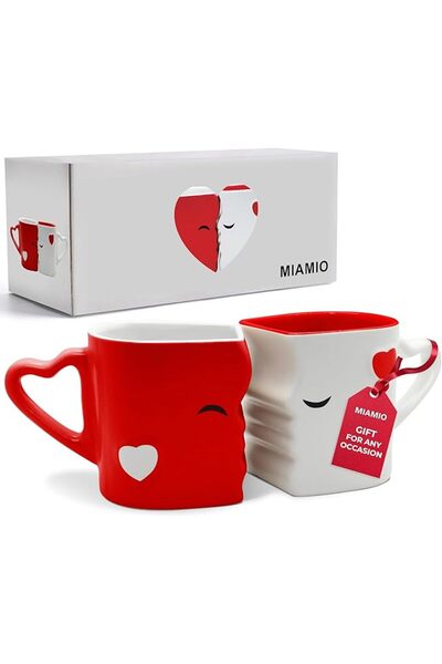 MIAMIO Ceramic Coffee Mug/ Kissing Mug Set with Gift Box from Miamu - Pink | ...